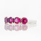 Annie, a Rhodolite Half Eternity Ring