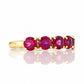 Annie, a Rhodolite Half Eternity Ring - Victoria's Jewellery
