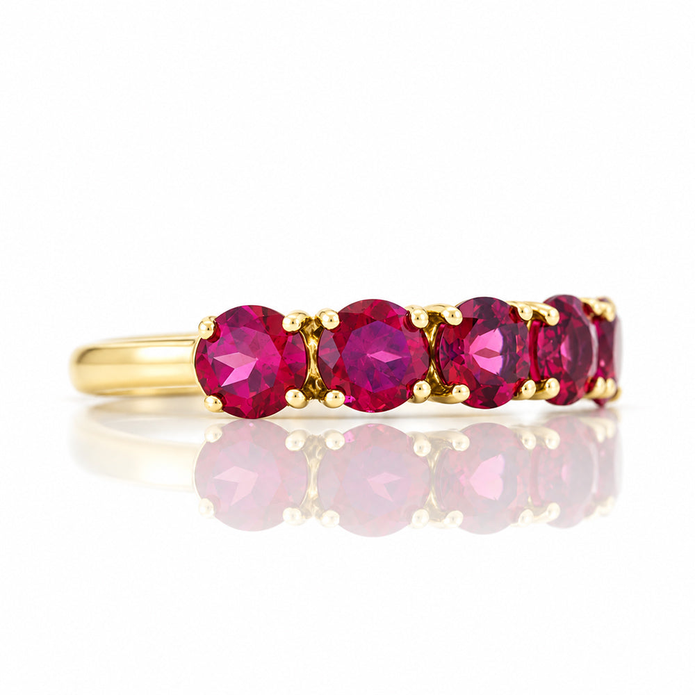 Annie, a Rhodolite Half Eternity Ring - Victoria's Jewellery
