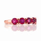Annie, a Rhodolite Half Eternity Ring - Victoria's Jewellery