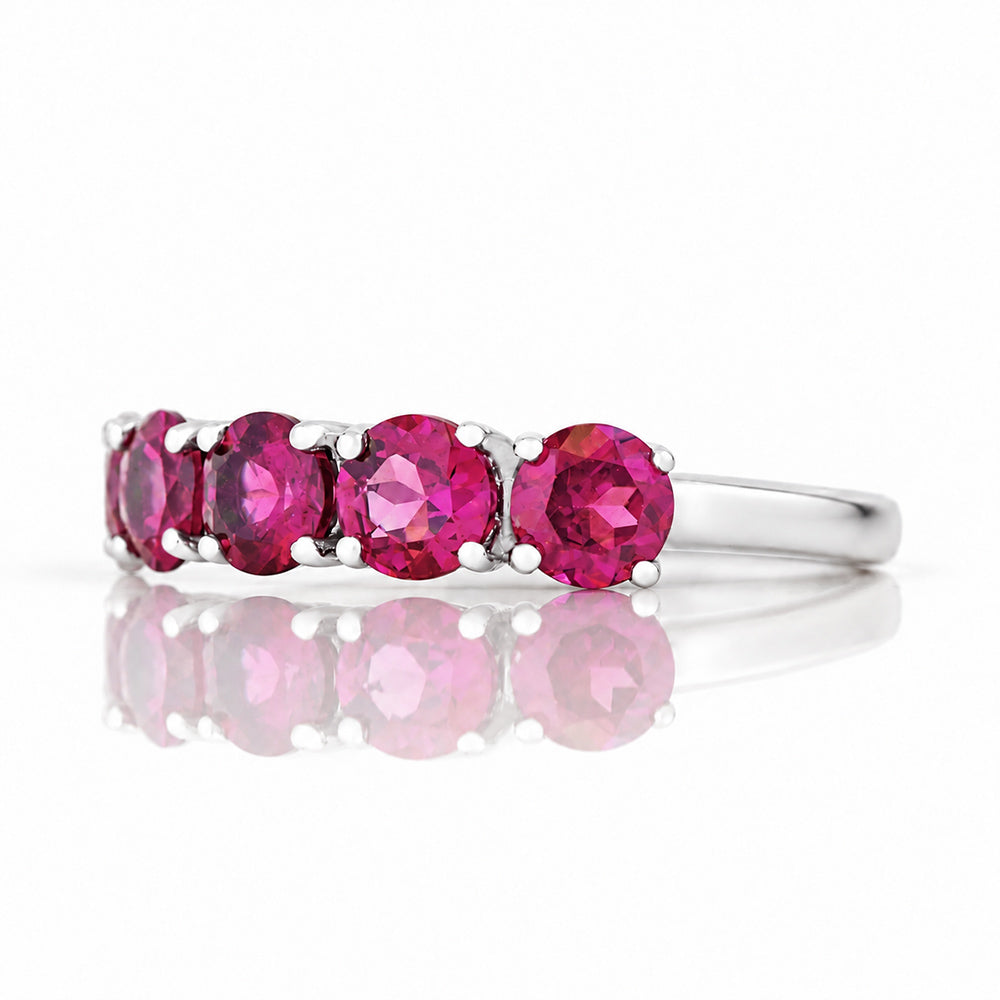 Annie, a Rhodolite Half Eternity Ring - Victoria's Jewellery