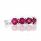 Annie, a Rhodolite Half Eternity Ring - Victoria's Jewellery