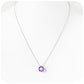 Round cut Amethyst Circle of Life Pendant - February Birthstone - Victoria's Jewellery