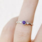 Round cut Amethyst and Lab Diamond Trilogy Promise Ring - Victoria's Jewellery