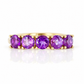 Annie, an Amethyst Half Eternity Ring - Victoria's Jewellery