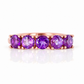 Annie, an Amethyst Half Eternity Ring - Victoria's Jewellery