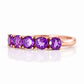 Annie, an Amethyst Half Eternity Ring - Victoria's Jewellery