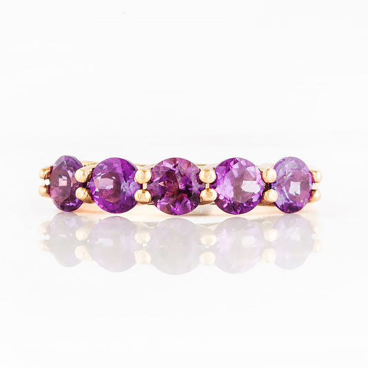 Danelle, an Amethyst Half Eternity Trellis Ring