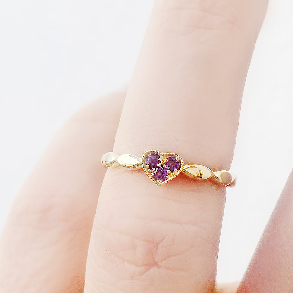 Cassidy, an Amethyst Promise Ring