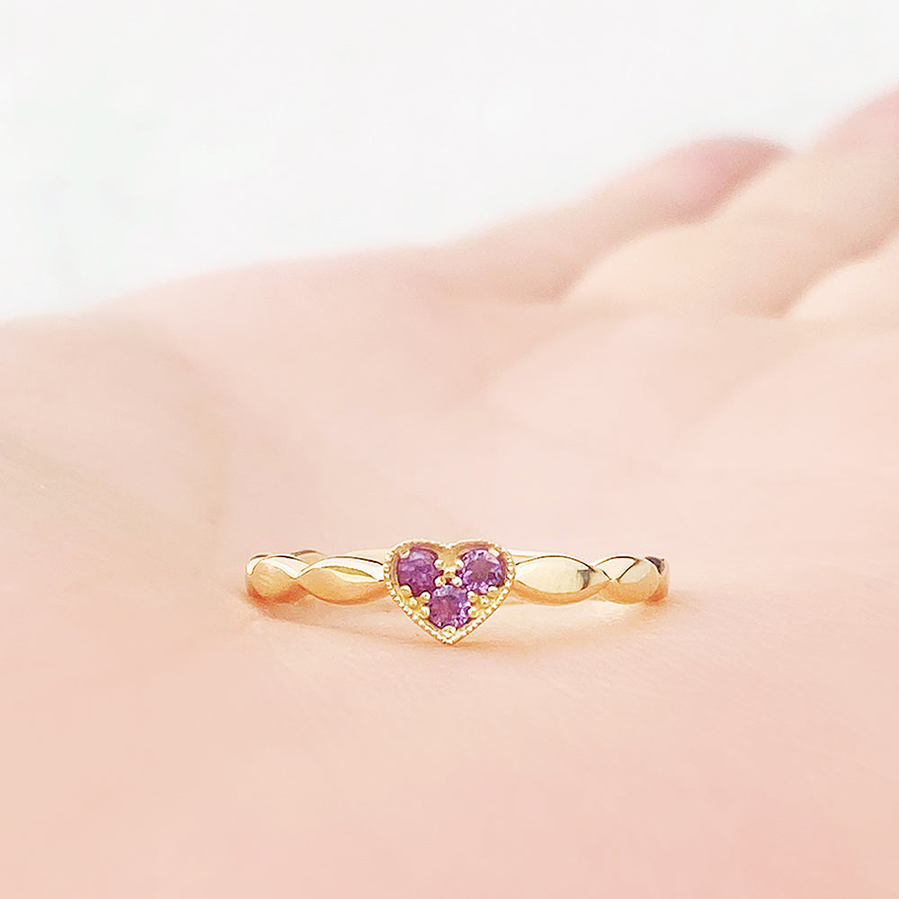 Cassidy, an Amethyst Promise Ring