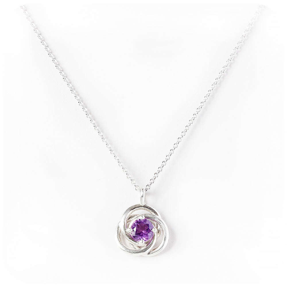 Freyja, a round cut Amethyst Pendant