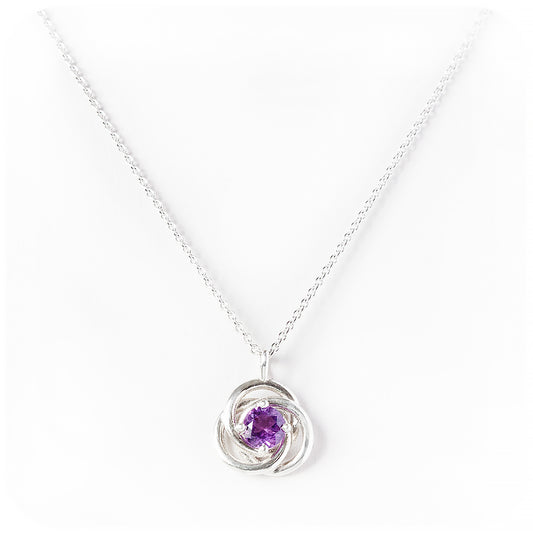 Freyja, a round cut Amethyst Pendant