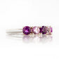 Annie, a Purple and Pink Amethyst Half Eternity Ring - Victoria's Jewellery
