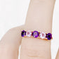 Annie, a Purple and Pink Amethyst Half Eternity Ring - Victoria's Jewellery