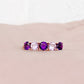 Annie, a Purple and Pink Amethyst Half Eternity Ring - Victoria's Jewellery