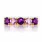 Annie, a Purple and Pink Amethyst Half Eternity Ring - Victoria's Jewellery