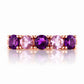 Annie, a Purple and Pink Amethyst Half Eternity Ring - Victoria's Jewellery