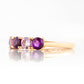 Annie, a Purple and Pink Amethyst Half Eternity Ring - Victoria's Jewellery