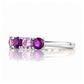 Annie, a Purple and Pink Amethyst Half Eternity Ring - Victoria's Jewellery