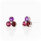 The Trilogy Amethyst, Rhodolite and Garnet Stud Earrings