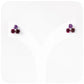 The Trilogy Amethyst, Rhodolite and Garnet Stud Earrings