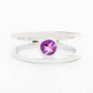 Harper, Round cut Amethyst Split Band Ring