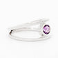 Harper, Round cut Amethyst Split Band Ring
