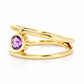 Harper, Round cut Amethyst Split Band Ring - Victoria's Jewellery