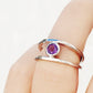 Harper, Round cut Amethyst Split Band Ring