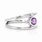 Harper, Round cut Amethyst Split Band Ring - Victoria's Jewellery