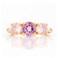 Aria, Amethyst and Rose Quartz Trilogy Ring - Victoria's Jewellery