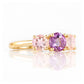 Aria, Amethyst and Rose Quartz Trilogy Ring - Victoria's Jewellery
