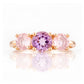 Aria, Amethyst and Rose Quartz Trilogy Ring - Victoria's Jewellery