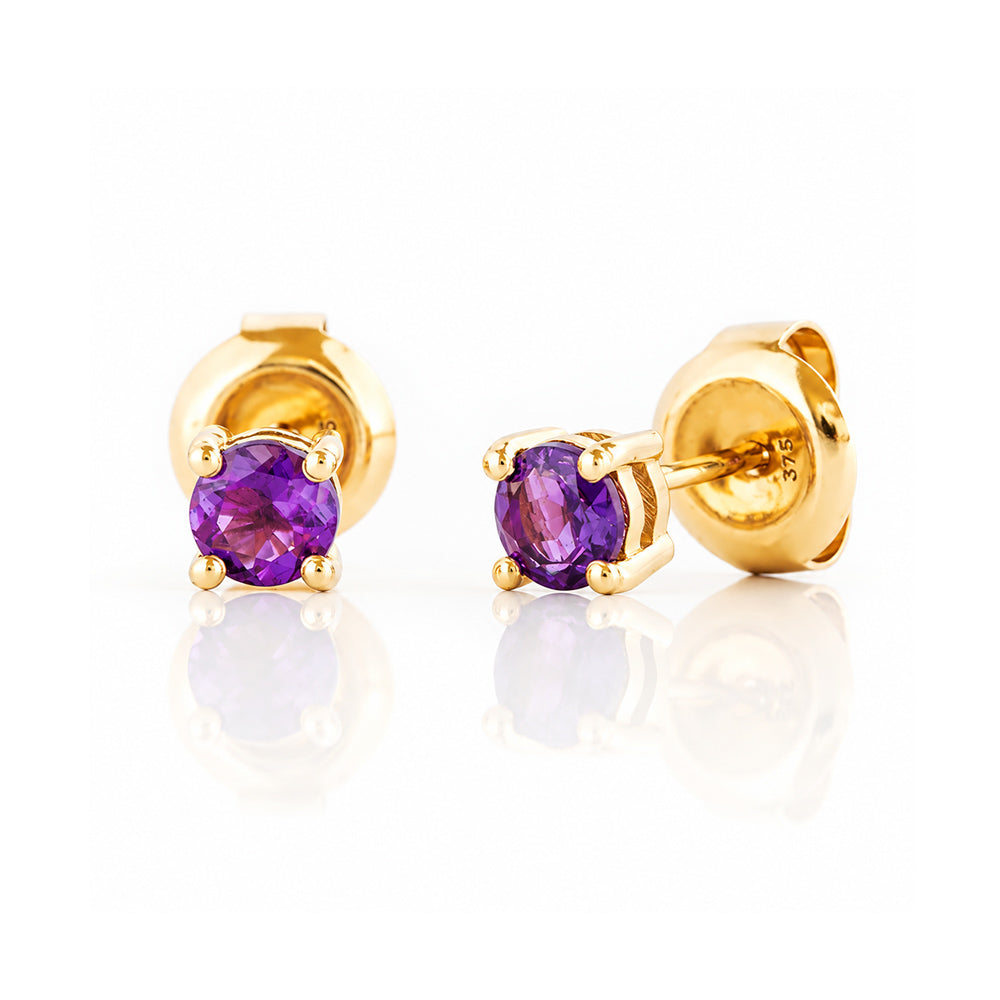 Nina, Amethyst Stud Earrings - Victoria's Jewellery