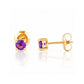 Nina, Amethyst Stud Earrings - Victoria's Jewellery