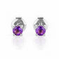 Nina, Amethyst Stud Earrings - Victoria's Jewellery
