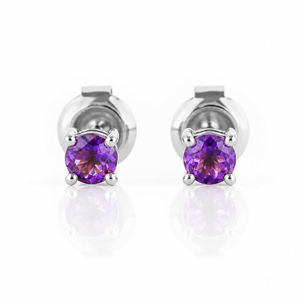 Nina, Amethyst Stud Earrings - Victoria's Jewellery