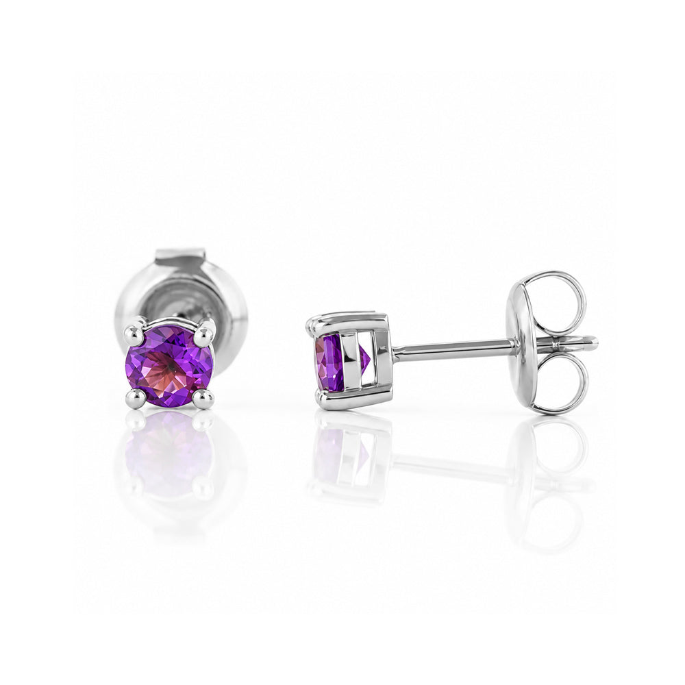 Nina, Amethyst Stud Earrings - Victoria's Jewellery