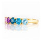 Annie, a Topaz and Amethyst Half Eternity Ring - Victoria's Jewellery