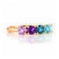 Annie, a Topaz and Amethyst Half Eternity Ring - Victoria's Jewellery