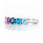 Annie, a Topaz and Amethyst Half Eternity Ring - Victoria's Jewellery