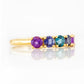Annie, a Blue and Purple Half Eternity Ring - Victoria's Jewellery