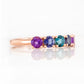 Annie, a Blue and Purple Half Eternity Ring - Victoria's Jewellery