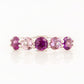 Danelle, a Purple and Pink Amethyst Half Eternity Trellis Ring