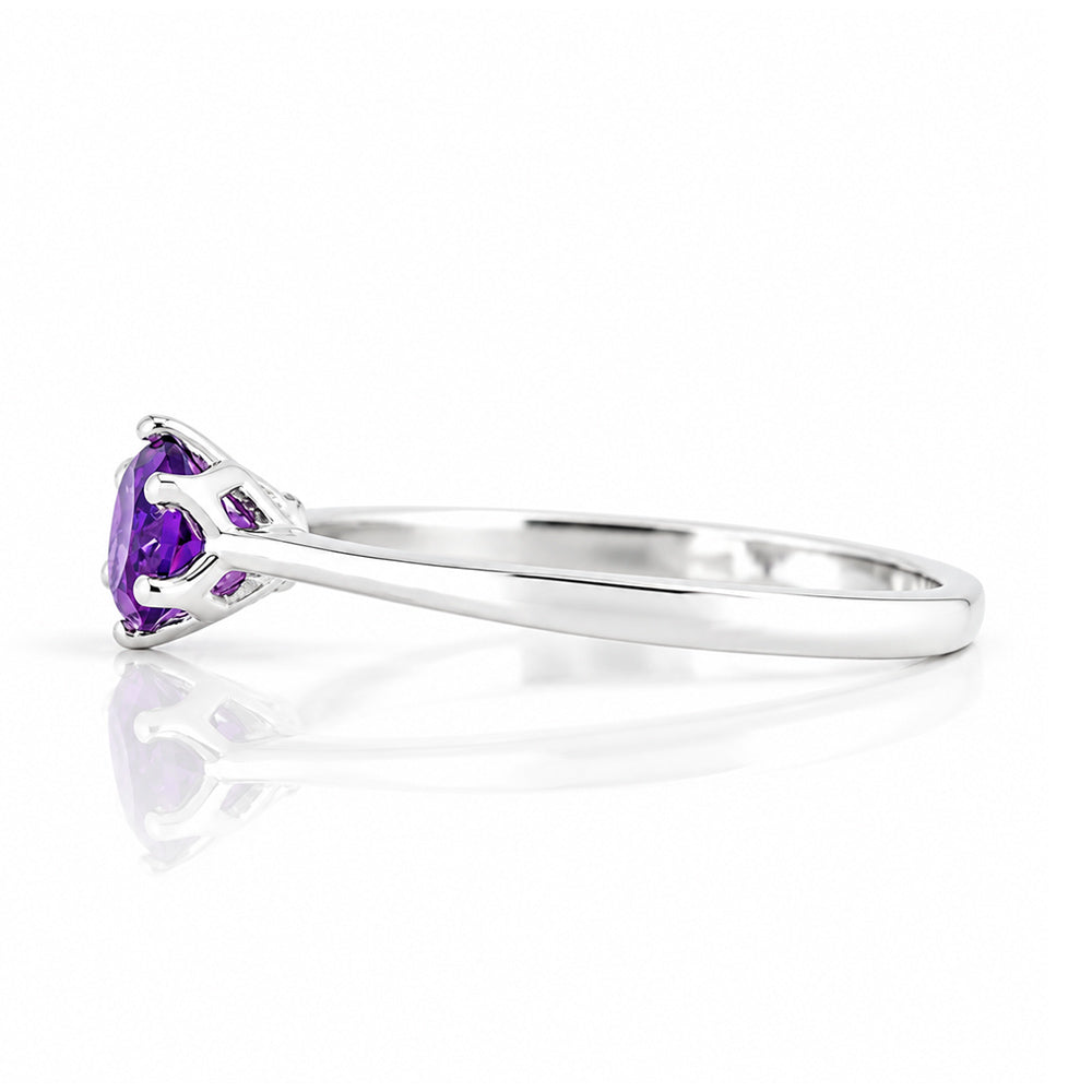 Tulip, a Six Claw Amethyst Ring - Victoria's Jewellery