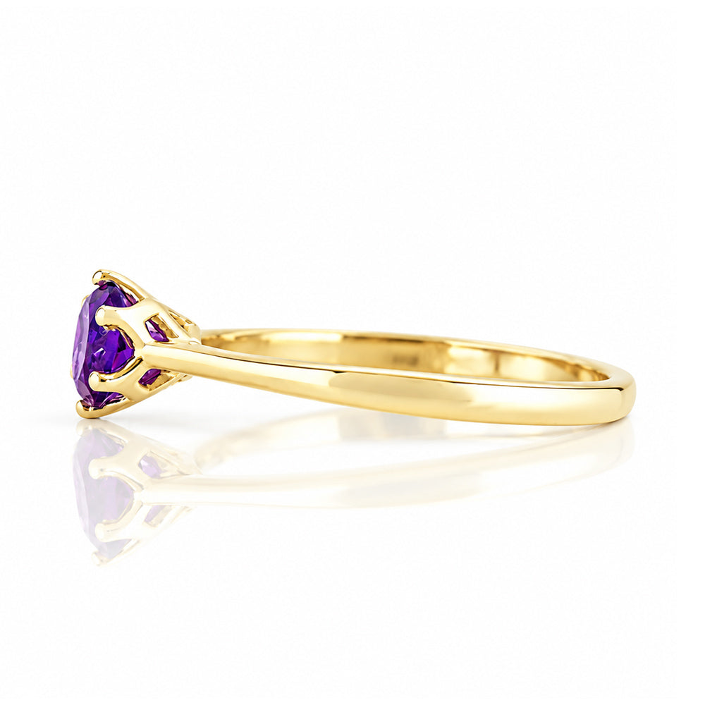 Tulip, a Six Claw Amethyst Ring - Victoria's Jewellery