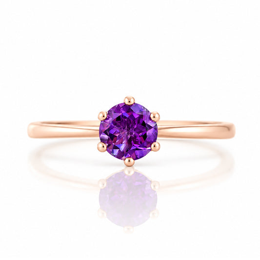 Tulip, a Six Claw Amethyst Ring