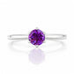 Tulip, a Six Claw Amethyst Ring - Victoria's Jewellery