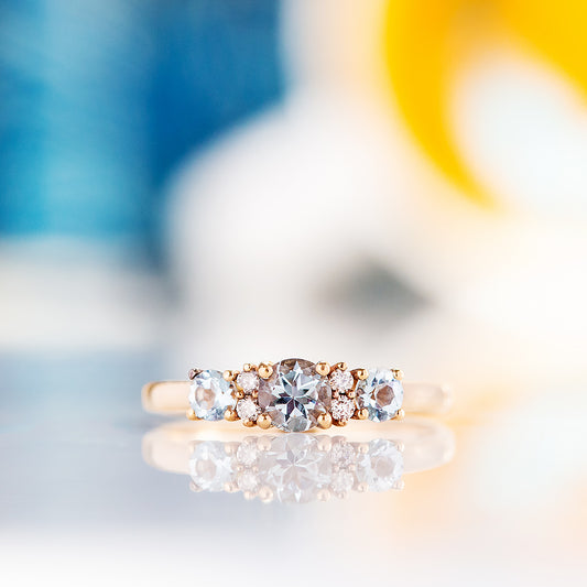 Ashley, an Aquamarine and Diamond Ring