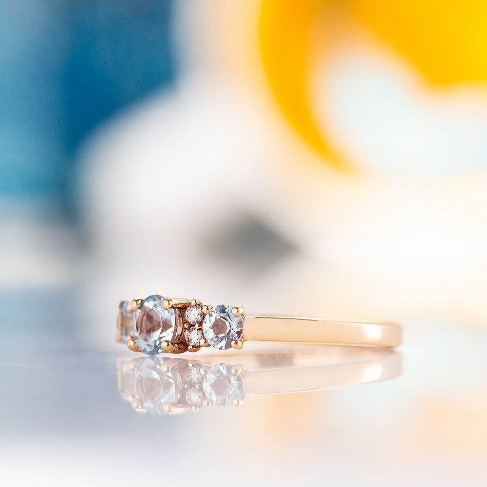 Ashley, an Aquamarine and Diamond Ring